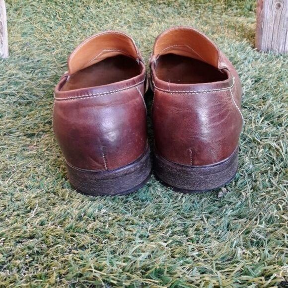 Cole Haan Collection Penny Loafer Leather Slide On Brown Contrast Stitching 8.5 - Picture 4 of 8